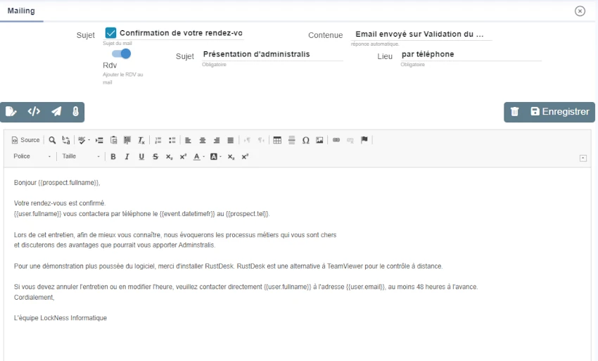 Formulaire de désabonnement de la newsletter.